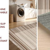 Ultra Soft Area Rug, Non Slip, Stain Resistant, Washable Area Rugs for Living Room, Bedroom, Rustic Earthy Tones Weave(Brown)