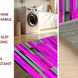 Ultra Soft Area Rug, Non Slip, Stain Resistant, Washable Area Rugs for Living Room, Bedroom, Playful Youthful Patterned Accent(Pink)