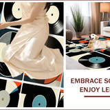 Ultra Soft Area Rug, Non Slip, Stain Resistant, Washable Area Rugs for Living Room, Bedroom, Elegant Black and White Design(Black)