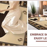 Ultra Soft Area Rug, Non Slip, Stain Resistant, Washable Area Rugs for Living Room, Bedroom, Cozy Cabin Bear Illustration(Beige)