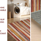 Ultra Soft Area Rug, Non Slip, Stain Resistant, Washable Area Rugs for Living Room, Bedroom, Artistic Casual Woven Aesthetic(Red)