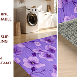 Ultra Soft Area Rug, Non Slip, Stain Resistant, Washable Area Rugs for Living Room, Bedroom, Vibrant Three-Dimensional Blossom(Purple)