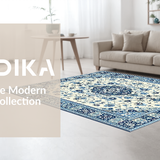 Ultra Soft Area Rug, Non Slip, Stain Resistant, Washable Area Rugs for Living Room, Bedroom, Rustic Vibrant Flower Arrangement(White)