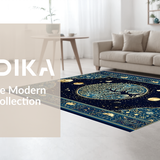 Celestial Tree Silhouette Motif(Blue)