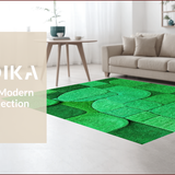 Ultra Soft Area Rug, Non Slip, Stain Resistant, Washable Area Rugs for Living Room, Bedroom, Boho Printed Low Pile(Green)