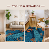 Lively Vintage Floral Composition(Blue)