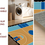 Ultra Soft Area Rug, Non Slip, Stain Resistant, Washable Area Rugs for Living Room, Bedroom, Bold Graphic Sports Surface(Brown)