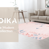 Ultra Soft Area Rug, Non Slip, Stain Resistant, Washable Area Rugs for Living Room, Bedroom, Stylish Nature-Inspired Pink Palette(Pink)