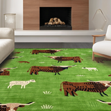 Charming Highland Cow Illustration(Green)