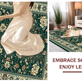 Ultra Soft Area Rug, Non Slip, Stain Resistant, Washable Area Rugs for Living Room, Bedroom, Vibrant Boho Inspired Design(Green)