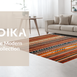 Ultra Soft Area Rug, Non Slip, Stain Resistant, Washable Area Rugs for Living Room, Bedroom, Cozy Distressed Patterned Visual Appeal(Orange)