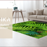 Ultra Soft Area Rug, Non Slip, Stain Resistant, Washable Area Rugs for Living Room, Bedroom, Serene Modern Textured Circle Piece(Green)