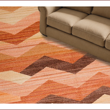 Ultra Soft Area Rug, Non Slip, Stain Resistant, Washable Area Rugs for Living Room, Bedroom, Contemporary Warm Color Palette(Brown)