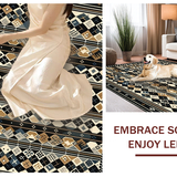 Trendy Black and White Medallion(Beige)