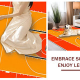 Ultra Soft Area Rug, Non Slip, Stain Resistant, Washable Area Rugs for Living Room, Bedroom, Contemporary Graphic Sports Appeal(Orange)