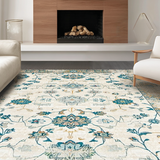 Cozy Distressed Floral Motif(Beige)