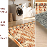 Cozy Textured Ogee Style Runner(Beige)