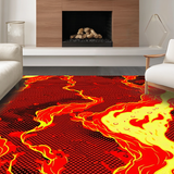 Ultra Soft Area Rug, Non Slip, Stain Resistant, Washable Area Rugs for Living Room, Bedroom, Radiant Ember Color Spectrum(Red)
