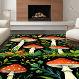 Whimsical Moth and Mushroom Art(Red)