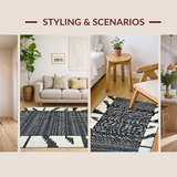 Lively Retro Striped Decor Style(Black)