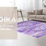 Ultra Soft Area Rug, Non Slip, Stain Resistant, Washable Area Rugs for Living Room, Bedroom, Luxurious Fluffy Mystic Swirl(Purple)