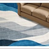 Subtle Grey Blue Geometric Elegance(Blue)