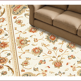 Ultra Soft Area Rug, Non Slip, Stain Resistant, Washable Area Rugs for Living Room, Bedroom, Vintage Paisley Floral Entryway Non-Slip Rug(Beige)