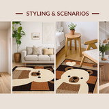 Cozy Natural Fiber Round Design(Beige)