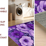 Ultra Soft Area Rug, Non Slip, Stain Resistant, Washable Area Rugs for Living Room, Bedroom, Enchanting Deep Purple Comfort(Purple)