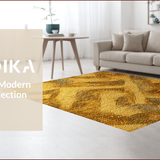 Ultra Soft Area Rug, Non Slip, Stain Resistant, Washable Area Rugs for Living Room, Bedroom, Retro Greek Key Living Room Gold Accent Rug(Gold)