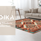 Artful Geometric Rustic Fusion(Red)