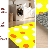 Ultra Soft Area Rug, Non Slip, Stain Resistant, Washable Area Rugs for Living Room, Bedroom, Youthful Modern Geometric Motif(Yellow)