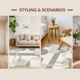 Artful Cream and White Contrast(Beige)