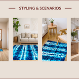 Ultra Soft Area Rug, Non Slip, Stain Resistant, Washable Area Rugs for Living Room, Bedroom, Ultra Soft Plush Nursery Carpet for Girls in Ocean Blue(Blue)