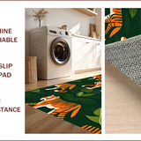 Ultra Soft Area Rug, Non Slip, Stain Resistant, Washable Area Rugs for Living Room, Bedroom, Large Soft Green Dining Room Animal Print Rug(Green)