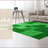 Ultra Soft Area Rug, Non Slip, Stain Resistant, Washable Area Rugs for Living Room, Bedroom, Cozy Green Shag Rug for Teen Bedroom(Green)