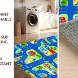 Brightly Colored City Journey Canvas(Blue)