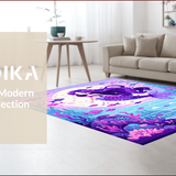 Ultra Soft Area Rug, Non Slip, Stain Resistant, Washable Area Rugs for Living Room, Bedroom, Whimsical Pastel Mermaid Aesthetic(Purple)