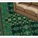 Ultra Soft Area Rug, Non Slip, Stain Resistant, Washable Area Rugs for Living Room, Bedroom, Retro Zodiac Entryway Carpet with Thin Washable Design(Green)