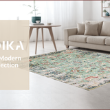 Ultra Soft Area Rug, Non Slip, Stain Resistant, Washable Area Rugs for Living Room, Bedroom, Trendy Modern Abstract Design(Blue)
