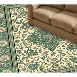 Ultra Soft Area Rug, Non Slip, Stain Resistant, Washable Area Rugs for Living Room, Bedroom, Antique Motif Sage Meditation Space Washable Carpet(Beige)