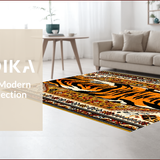 Ultra Soft Area Rug, Non Slip, Stain Resistant, Washable Area Rugs for Living Room, Bedroom, Boho Camel Vintage Living Room Large Area Rug(Orange)