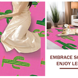 Ultra Soft Area Rug, Non Slip, Stain Resistant, Washable Area Rugs for Living Room, Bedroom, Trendy Soft Textured Nature Theme(Pink)