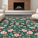 Ultra Soft Area Rug, Non Slip, Stain Resistant, Washable Area Rugs for Living Room, Bedroom, Lush Green Garden Inspired Layers(Green)