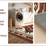 Ultra Soft Area Rug, Non Slip, Stain Resistant, Washable Area Rugs for Living Room, Bedroom, Elegant Ethnic Ogee Design(Brown)