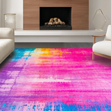 Ultra Soft Area Rug, Non Slip, Stain Resistant, Washable Area Rugs for Living Room, Bedroom, Dynamic Soft Textured Harmony(Pink)