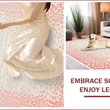 Ultra Soft Area Rug, Non Slip, Stain Resistant, Washable Area Rugs for Living Room, Bedroom, Vibrant Leopard Pattern Fusion(Pink)