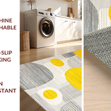 Ultra Soft Area Rug, Non Slip, Stain Resistant, Washable Area Rugs for Living Room, Bedroom, Joyful Bright Color Splash(Gray)
