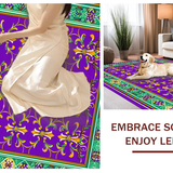 Ultra Soft Area Rug, Non Slip, Stain Resistant, Washable Area Rugs for Living Room, Bedroom, Transitional Carnival Inspired Decor(Purple)