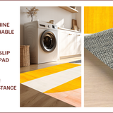 Ultra Soft Area Rug, Non Slip, Stain Resistant, Washable Area Rugs for Living Room, Bedroom, Stylish Symmetrical Patterned Delight(Yellow)